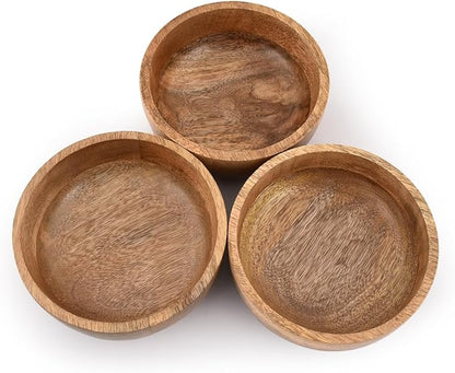 Mango Wood Round bowl Perfect for Nuts, Olive and Salsa. Looks Absolutely - Image 4