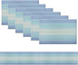 PIGCHCY Placemats Set of 6 and Table Runner,Heat Resistant Vinyl Woven Washable Table mats Sets (6 Placemats+1 Table Runner, Coastal Blue)