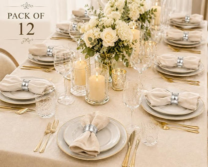 Metal Napkin Rings Set of 12 – Rustic Iron Napkin Ring Holders - Image 9