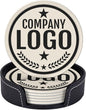 Custom Leather Coasters with Logo by Handmade
