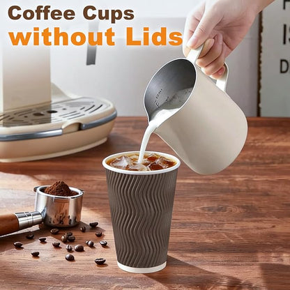 BYSNOW 500 Pack 16 oz Coffee Cups, Insulated Disposable Hot Paper Cups | - Image 4