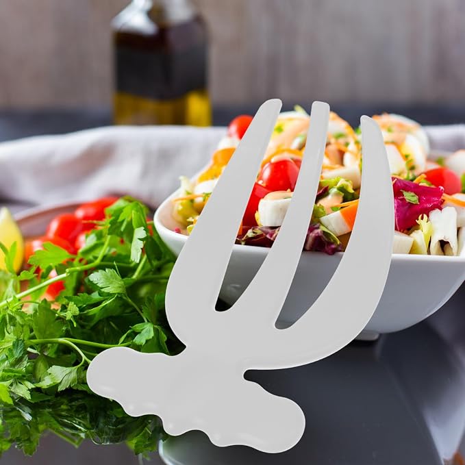 VOSAREA Salad Tongs 2pcs Salad Hands Plastic Salad Serving Hands Salad Tongs - Image 7