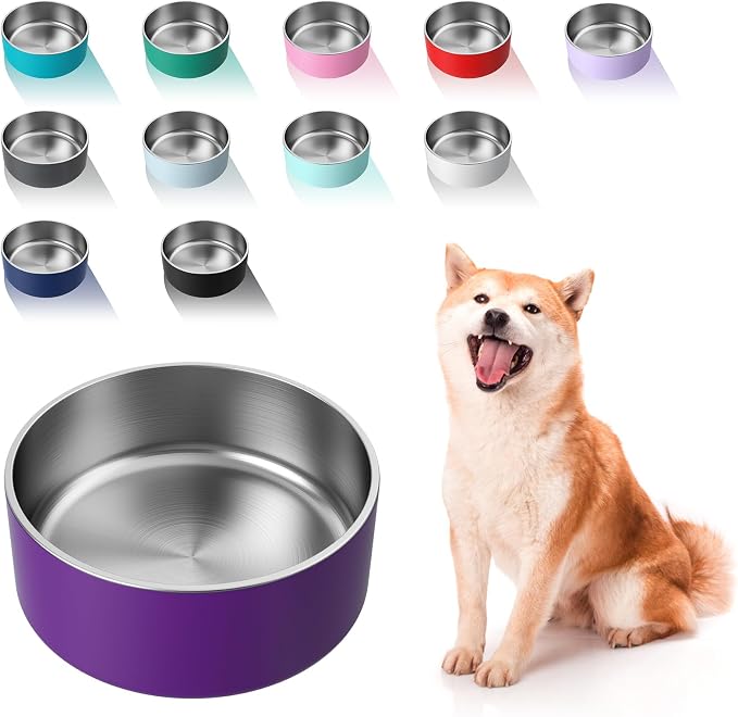 WENBOKMIN Dog Bowl, Stainless Steel Food and Water Bowl, Dishwasher Safe by Wenbokmin