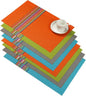 SHACOS Colorful Placemats Set of 8 Woven Vinyl Place Mats by SHACOS