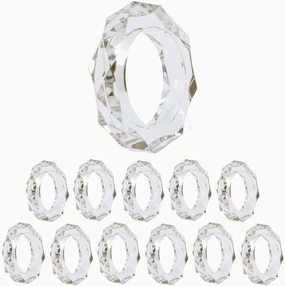 ALPHA Living HOME Transparent Acrylic Napkin Rings by ALPHALivingHOME