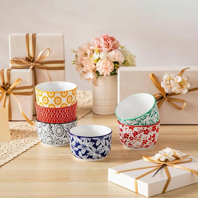 vancasso Selene 8 Oz Porcelain Ramekins Set of 6 - Image 6