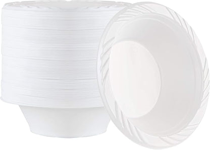 800 Count Disposable 12 ounce White Plastic Soup Bowls by PLASTICPRO