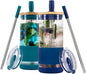Pandaloo® Glass Cups With Lids and Straws -20 Fl Oz- Perfect Size Iced Coffee by Pandaloo