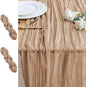 Cheesecloth Table Runner 10FT 2Pcs Nude Boho Gauze Rustic Sheer Runners | by Xiomot