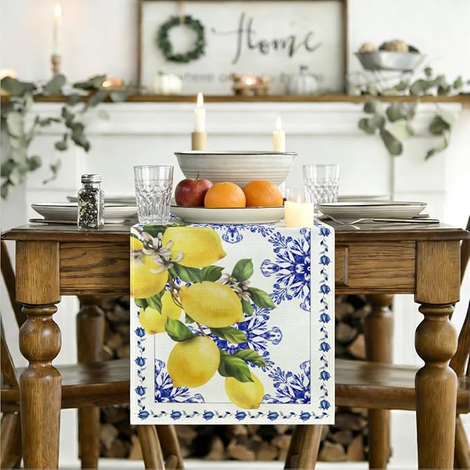 Italy Blue Tiles Runner Decorative, Housewarming Gifts - Image 3