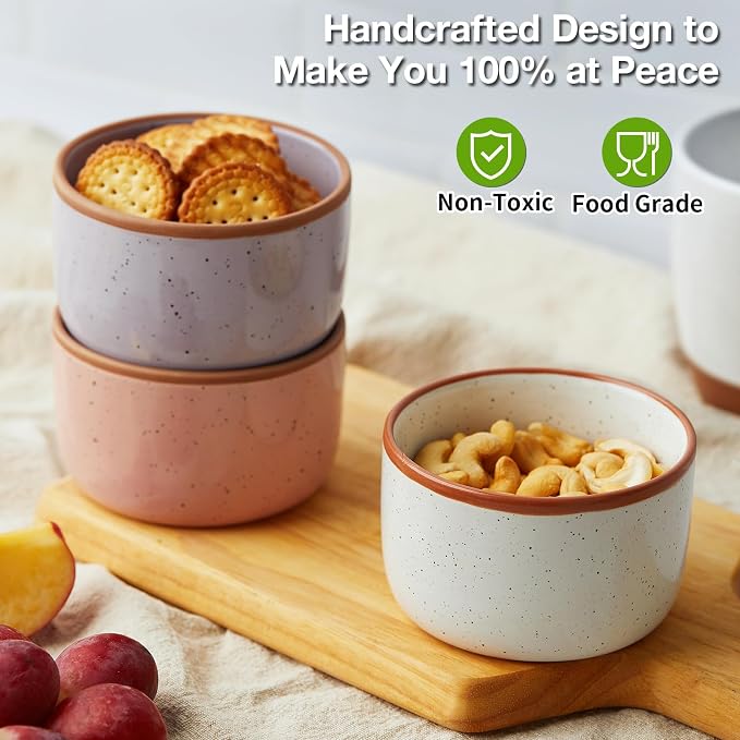 Ramekins Set of 6, 8 oz Creme Brulee Ramekins Oven Safe, Porcelain Ramekin Bowls - Image 6