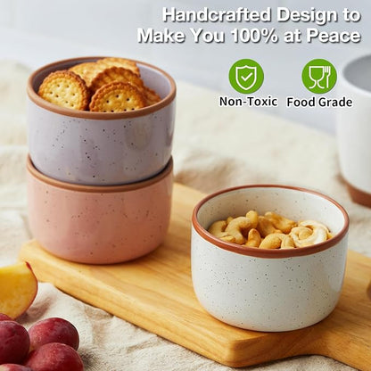 Ramekins Set of 6, 8 oz Creme Brulee Ramekins Oven Safe, Porcelain Ramekin Bowls - Image 6