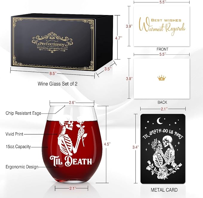 Perfectinsoy Skull Wine Glass 2 Piece - Image 2