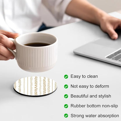 Modern Minimalist Art Coasters Set of 2, Absorbent Coasters - Image 4