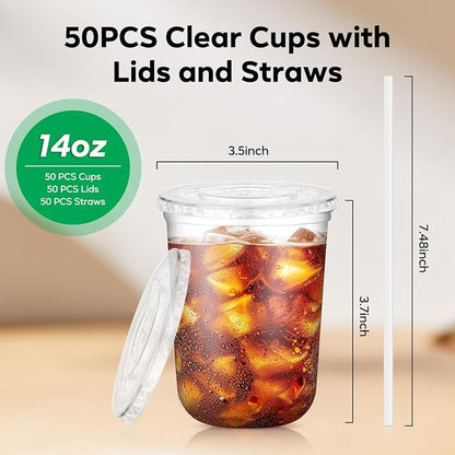 50 Pack 14 oz Iced Coffee Cups - Image 4