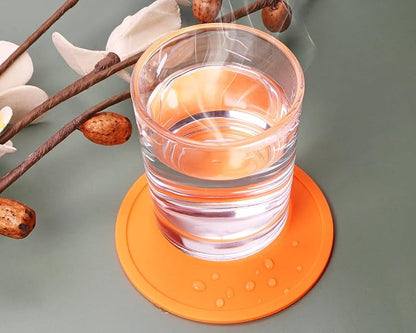 ONLYKXY 3 Pieces 3.93 Inch Silicone Coasters, Round Coasters - Image 4