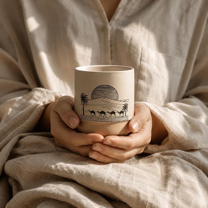 7oz Ceramic Mug Cups with DIY Canvas - Image 2