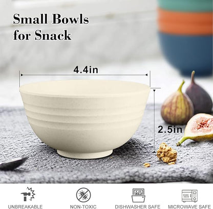 wheat straw dessert bowls 10oz set of 8 - Image 2
