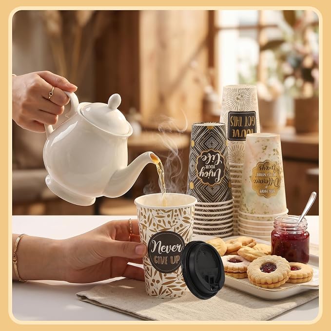50 Pack 16 oz Disposable Coffee Cups - Image 7