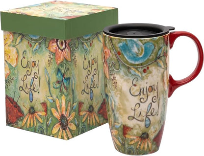 Topadorn 17oz Ceramic Travel Mug by Topadorn