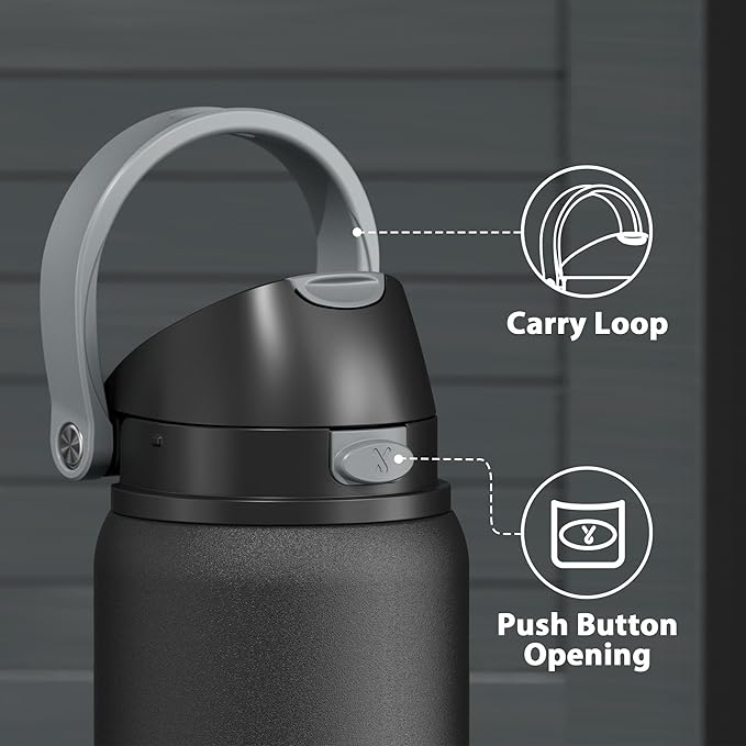 32 oz Insulated Water Bottle for Sports: Meoky Stainless Steel Water Bottle - Image 5