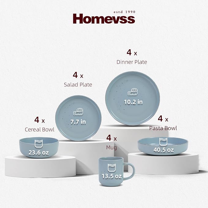 HomeVSS 20-Piece Dinnerware Set - Image 2