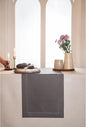 D'Moksha Homes Linen Charcoal Grey Table Runner 36 Inches - 100% Pure Linen Small Table Runner 14 x 36 Inch Ideal for Dresser, Coffee Tables, Spring, Easter - Classic Hemstitch
