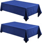 2 Pack Rectangle Tablecloth, 60x120 inch, Water Resistant Wrinkle Free Linen Textured Table Cloth Washable, Decorative Fabric Table Cover for Dining, Party and Camping, Royal Blue