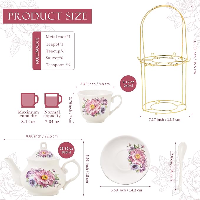 20-Pieces Tea Set For Adult - Image 3