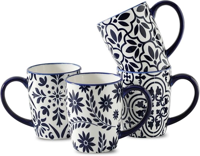 HASENSE 15OZ Coffee Mugs, Ceramic Coffee Mugs Set of 4 by Hasense