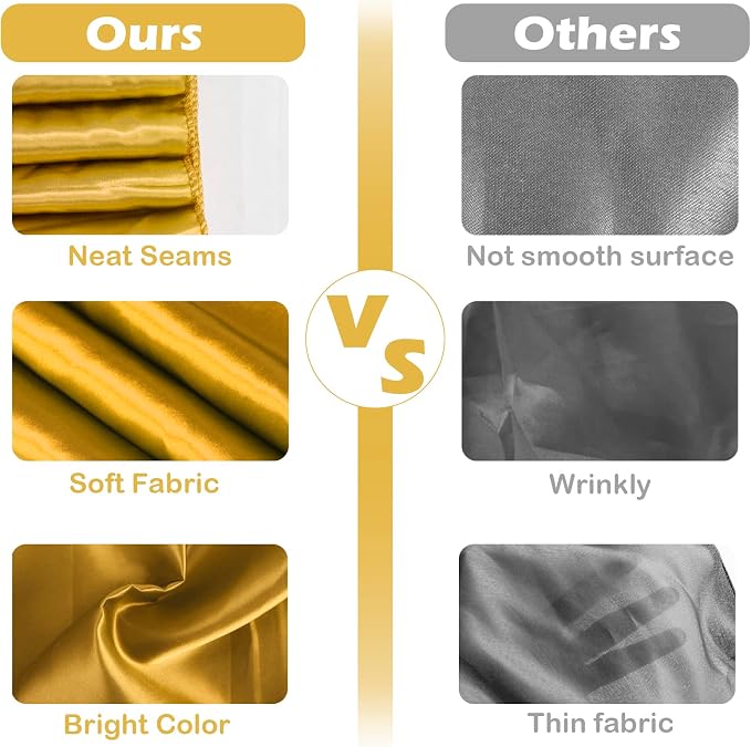 Set of 10 Gold Satin Table Runner 12x108 inches Smooth Table Runners | Smooth - Image 4
