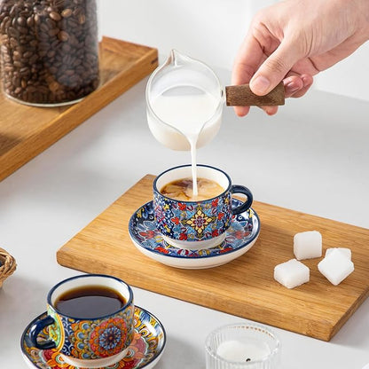 vancasso 2.5 Oz Stackable Espresso Cup Set of 4, Ceramic - Image 7