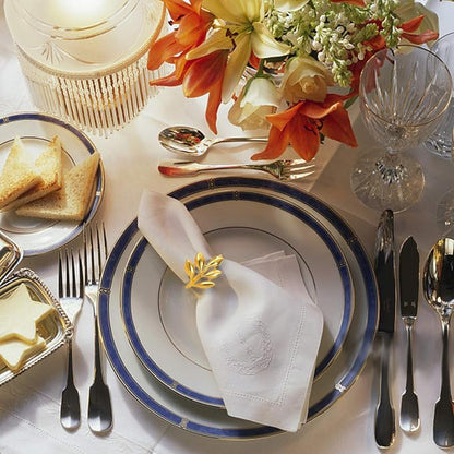 KPOSIYA Set of 300 Leaf Napkin Rings Metal Gold Napkin Holder Table Napkin Rings - Image 6
