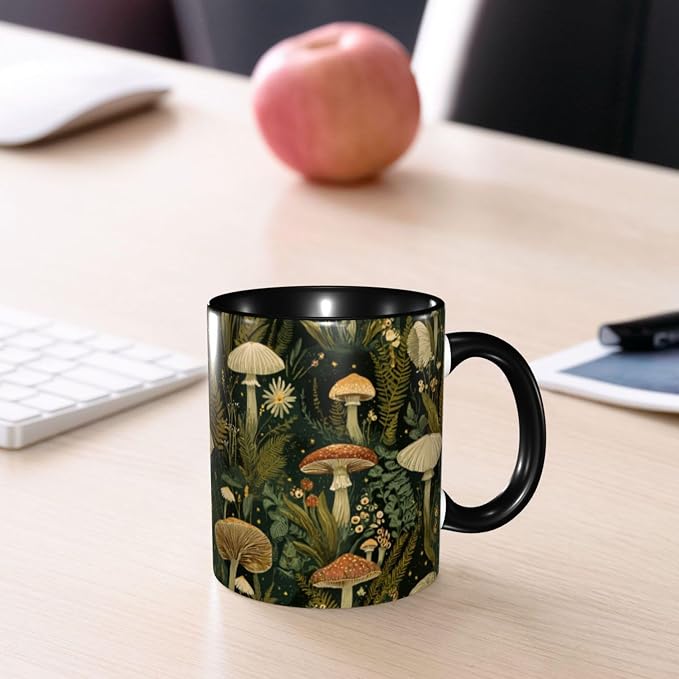 Yrebyou Mushroom Coffee Mug 11oz Ceramic Cup - Image 7