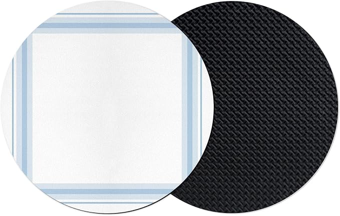 Coasters Set of 2, Modern Minimalist Art Round Drink Coasters by Unknown