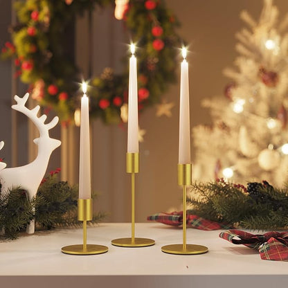 Set of 24 Gold Taper Candle Holders Bulk Candlestick Holders, Decor Candle Stick Candle Holder for Table or Mantel Centerpiece, Wedding, Dinning, Party Home Decor