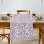 Hand Block Printed Table Runner 16x90 – Pigeon Blue Cotton Runner by Ridhi