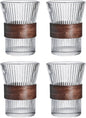 Stripes Glass Coffee Mug | 4-Pack by Boxonly