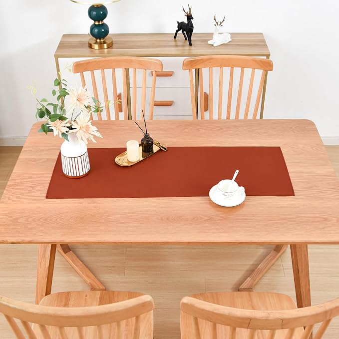 Wolkemer Farmhouse Rust Table Runner Small Short Table Runners 36 Inches | - Image 6