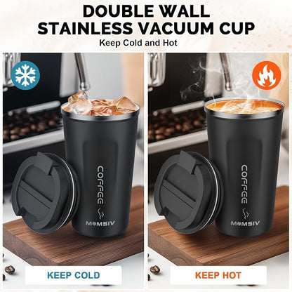 MOMSIV 17oz Travel Coffee Mug, Insulated Coffee Cup - Image 3