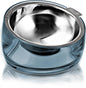 Felli Pet Oblik Acrylic Raised Dog Food Water Bowl Stainless Steel Slanted Oval Dish for Short Leg Puppy & Small Medium Pet, Elevated Tilted Metal Feeder (Shadow, 1.5 Cups Oval Dish)