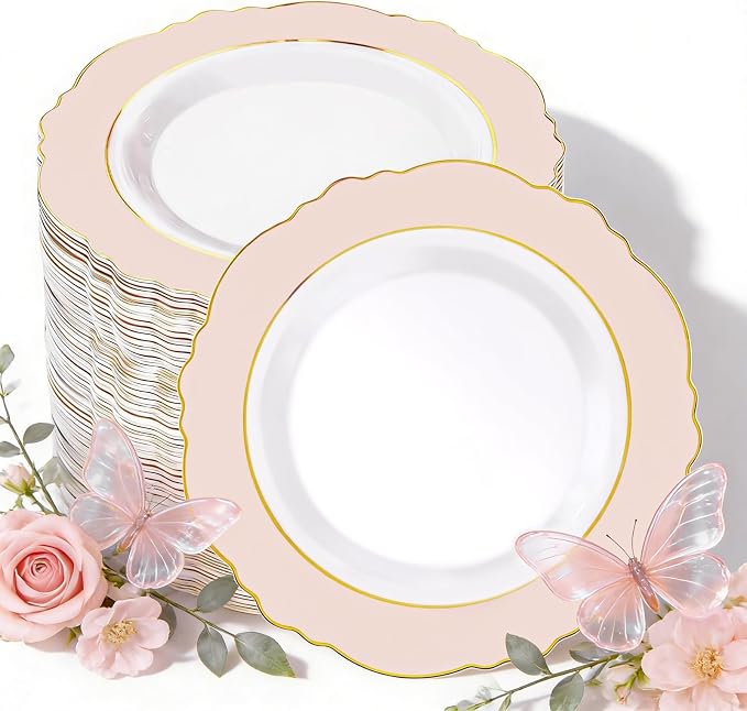 60pcs Pink Dessert Plates by WDF