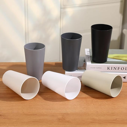 HEYCOME 24 Pcs Unbreakable Plastic Cups Set, 20 oz Reusable Plastic Cups - Image 5