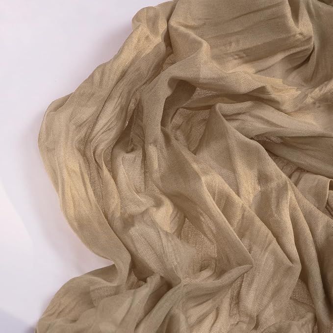 DeZerlor Nude Cheesecloth Table Runners 12 Pack Fall Runners | 120Inch Gauze - Image 3