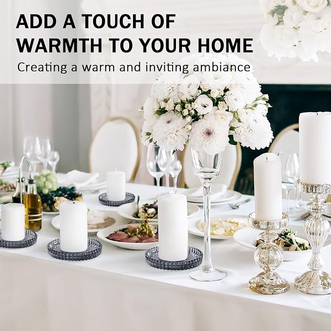Modern Clear Glass Coasters Set of 6, Cute Coasters Table Mats - Image 7