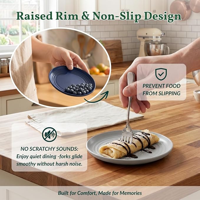 Wheat Straw Mini Plates | For Dessert, Breakfast & Snacks | Long-lasting - Image 4