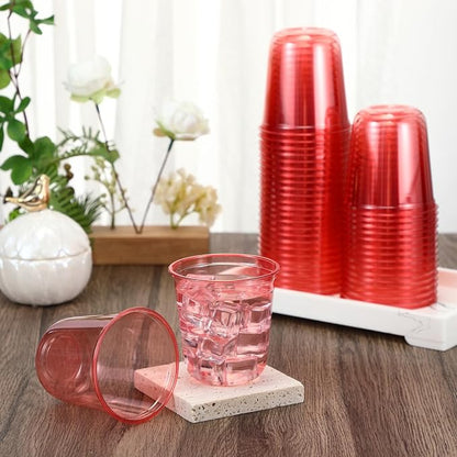 Ziliny 50pcs Disposable Stemless Glasses 12oz Crystal Plastic Wine Glasses - Image 4