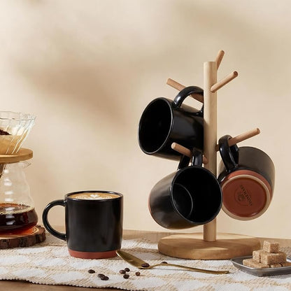 E-far Ceramic Coffee Mug Set of 6, 12oz Stoneware Coffee Cup - Image 8