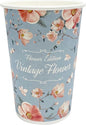 Vintage Floral Paper Cups for Hot Cold Drinks, Disposable Drinking Tea Coffee by ONETIMEPACK