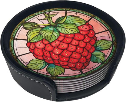 Strawberry Coasters for Drinks, Strawberry Decor Bar Drink Coasters for Coffee - Image 9